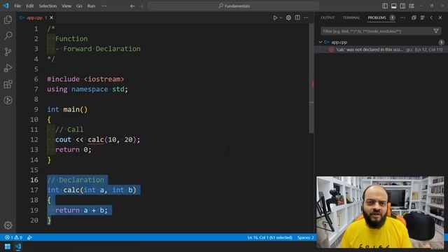 [Arabic] Fundamentals Of Programming With C++ #061 - Function - Forward Declaration смотреть онлайн