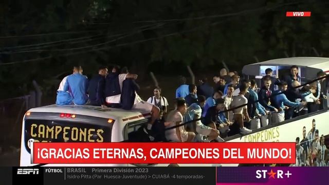 Аргентина празднует прибытие своих чемпионов