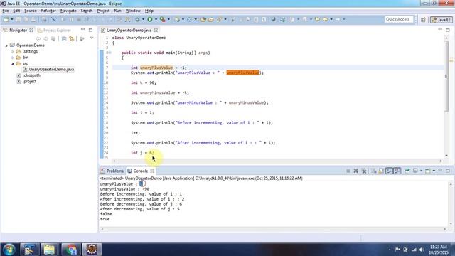 Java Unary Operators | Java Tutorial