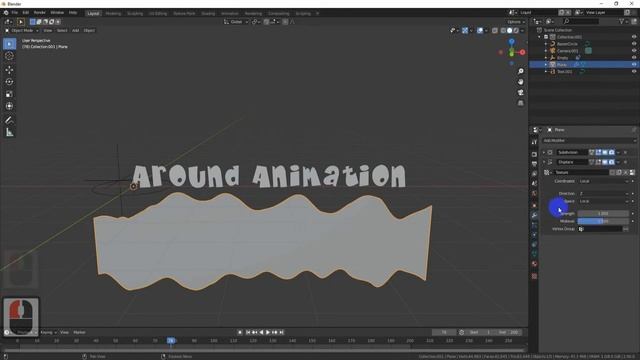 Анимация текста в стиле жидкости в Blender 2.9. 2D Motion Graphics в Blender.
