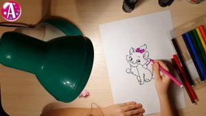 КАК РИСОВАТЬ КОШКУ!!! Повторяем за... и вы уже художник!!! Мисс Алина рисует милую кошку Анжелу!!