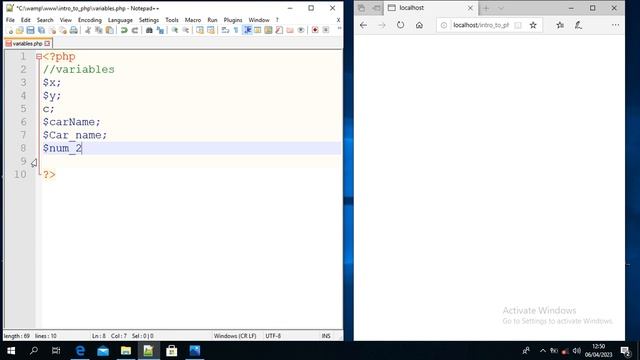 PHP variable part 1 lecture 3 смотреть онлайн