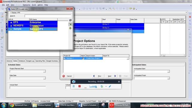 Primavera P6 Tutorial: How to import Project Schedule or Baseline Program into Primavera P6 смотреть онлайн