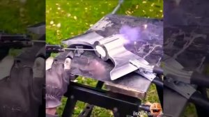 Самодельный топор из рельсы ))