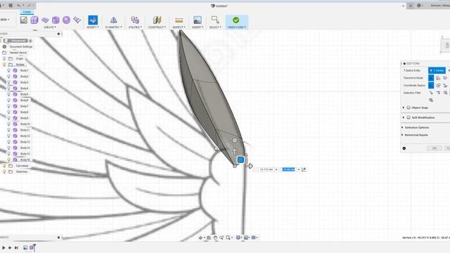 AUTODESK FUSION 360, моделирование  орнамента в режиме Sculpt