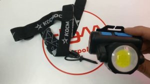 Фонарь налобный Космос KOCH5WLi-On (лит.акк.3,7V1,2Ah) 1св/д XPE 3W+COB 5W,240lm+300lm з/у micro US