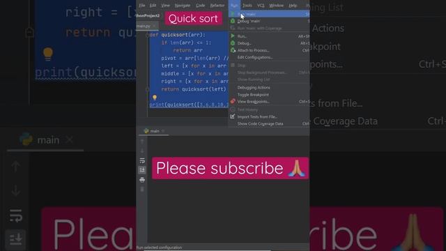 Python code that implements the quicksort algorithm