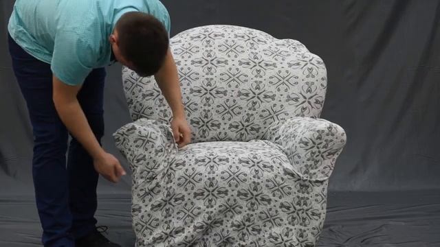 Как одеть одеть чехол без юбки на кресло. смотреть онлайн