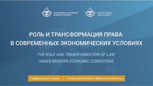V International Efimov Conference. The role and transformation of law under modern conditions