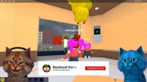 САМЫЙ СМЕШНОЙ И СУМАСШЕДШИЙ ЛИФТ В РОБЛОКС! (ROBLOX Normal Elevator) Весёлый Кот и КОТЁНОК ЛАЙК