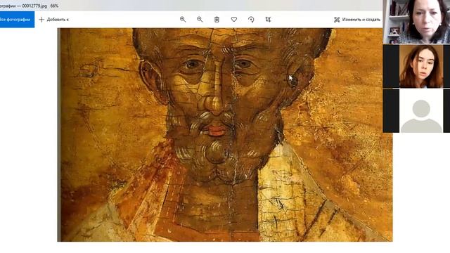 Разрушения красочного слоя и грунта ИКОНЫ