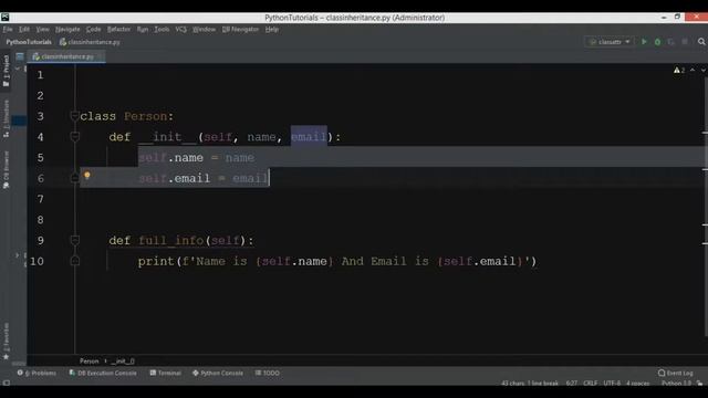 Python Class Inheritance [ Python Object Oriented Programming ]