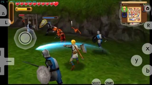 Gameplay citra emulator on mediatek Helio P60 [Hyrule warior]