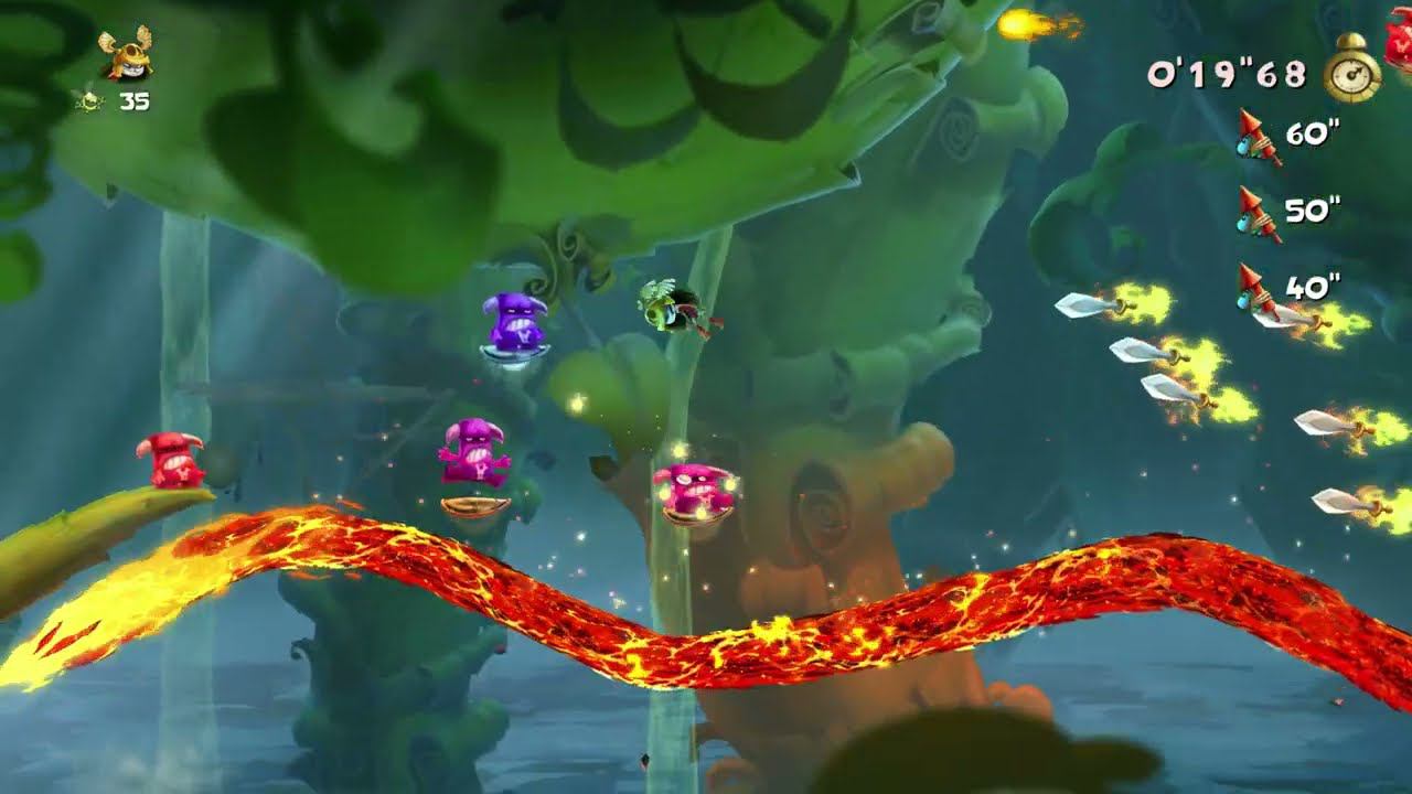 Прохождение Rayman Legends Рэй и бобовое зёрнышко - захвачена (Без комментариев)