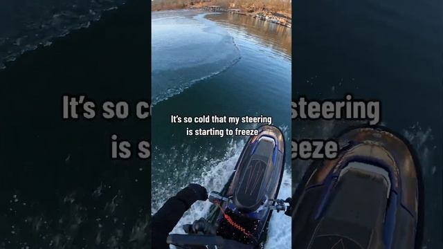 Jetski Ice Ride #jetski #ice #2stroke #sendit #2stroke #extremesports #fullsend #cold #freezing