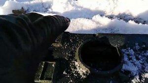 Обстрел танка Tiger I Из пластилина в -30°
