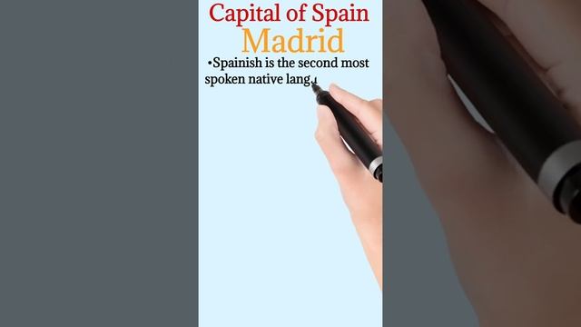 What is?? the capital of Spain|capital of Spain||Spain ki rajdhani| #spain #spanish #shorts #madrid