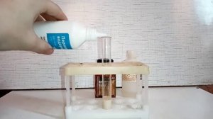 Реакция СУЛЬФАТА МАРГАНЦА, АММИАКА и ПЕРЕКИСИ ВОДОРОДА. Chemical experiment. Химические опыты.