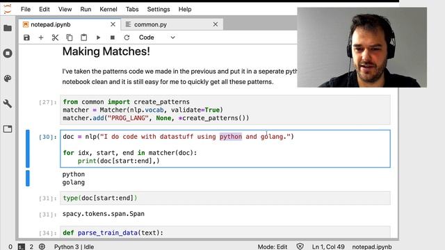 Intro to NLP with spaCy (4): Detecting programming languages | Episode 4: Named Entity Recognition смотреть онлайн