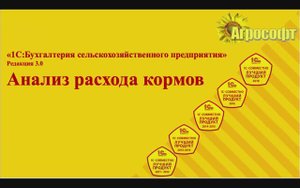 Анализ расхода кормов в 1С_Бухгалтерия сельскохозяйственного предприятия