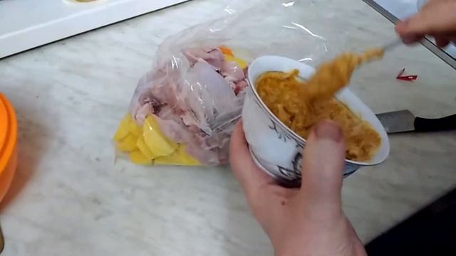Запечченная Курица в пакете с овощами|ЗА 5 МИНУТ!