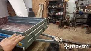 Удлинение прицепного в прицепе кремень и перевозка нижнего бруса для откатных ворот...