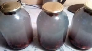 Компот из вишни и смородины на зиму.