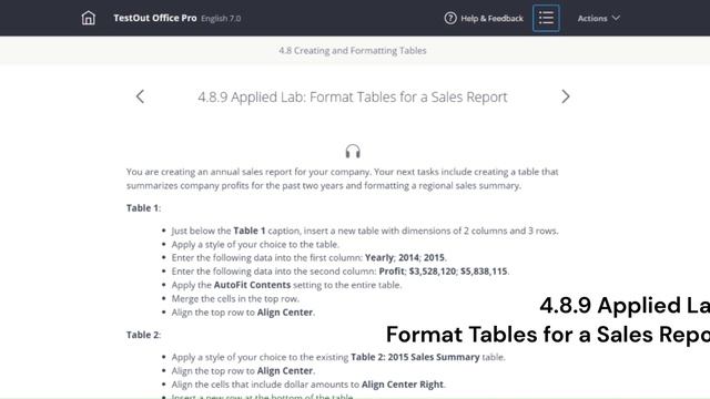 4.8.9 Applied Lab: Format Tables for a Sales Report смотреть онлайн