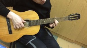 Гамма До мажор на 2 октавы на гитаре