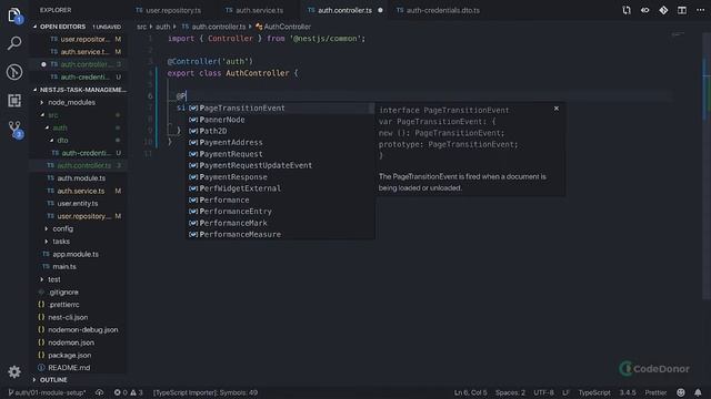 Lecture 43. Feature Sign Up Part-2 | NodeJS | Scalable | Modern TypeScript | Master NestJS (2021)
