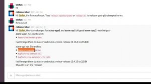Make a GIT release with Slack - ReleaseRobot