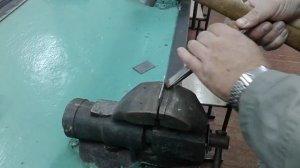 Рубка металла зубилом. Работа зубилом