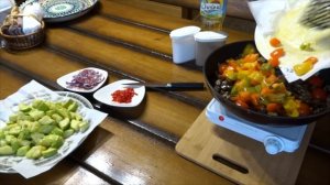 Говядина в тандыре с жареными овощами