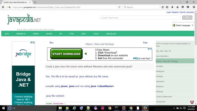 Could a Java class file exists even without filename and only extension(.java)?
- javapedia.net
