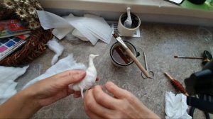 Делаем ватную ретро игрушку "Гусь"