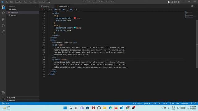 Simple Selectors (Element, ID, Class), Universal Selector, Grouping Selector