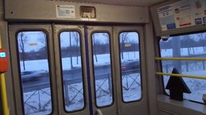 Трамвай Санкт-Петербурга 9-124: ЛВС-86К б.8168 по №60 (08.02.19)