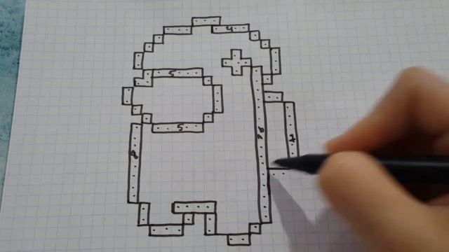 AMONG US BRAWL STARS LEON PIXEL ART АМОНГ АС ПО КЛЕТОЧКАМ смотреть онлайн