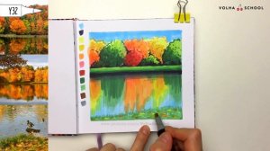 Как нарисовать осенний пейзаж? / Видео-урок по рисованию маркерами для новичков #40