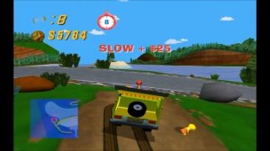 The Simpsons Road Rage (Gamecube) Unlocking Moe Longplay