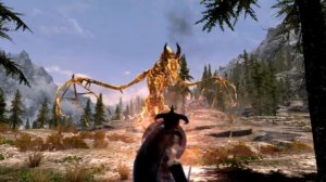 Skyrim Dragon Combat Overhaul - Awesome dragon death.