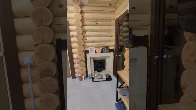 баня из бревна снаружи и внутри