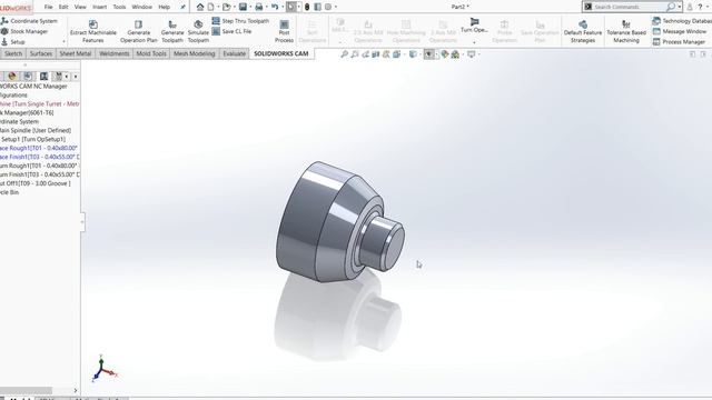 Solidworks CAM CNC TURNING Advanced solidworks tutorials in Hindi and english #BTech_Engineers
