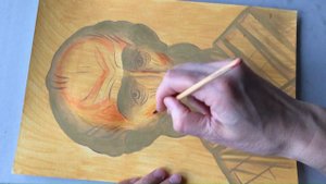Пишем  икону Святителя Николая на бумаге. Румянец. ПВА темпера. Часть 4.