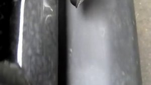 Чернение переднего бампера феном.