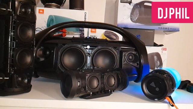 JBL Bass Test! Boombox, Extreme 2, charge 3 & Pulse 3!