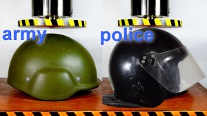 HYDRAULIC PRESS VS HELMETS, ARMY AND POLICE