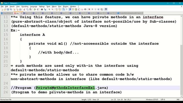 Java Interface with Private Methods || Java Interfaces || Private Methods in Java Interface || #352