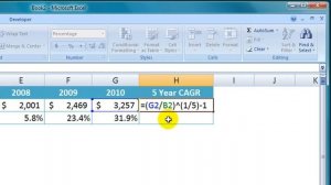 How to calculate a CAGR in Excel