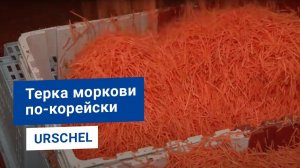 Как натереть морковь по-корейски на терке в пищевой промышленности? Шинковка на станке Urschel CC.
